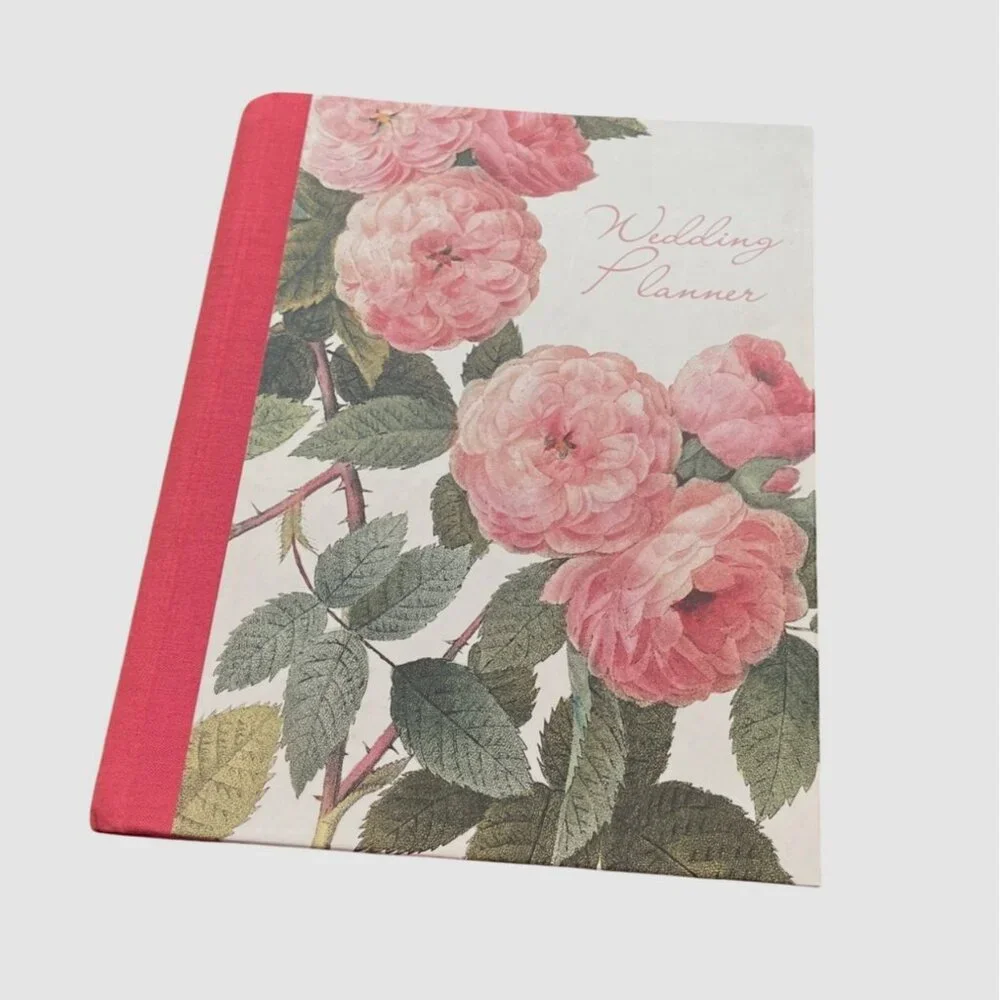 Wedding Planner Book Spiral Botanical Floral Blank 7 Tab 1999 Galison Publishing - Picture 1 of 10